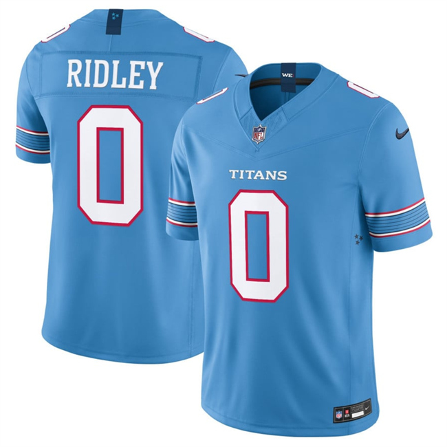 Men's Light Blue Tennessee Titans #0 Calvin Ridley 2026 F.U.S.E. Vapor Limited Stitched Football Jersey